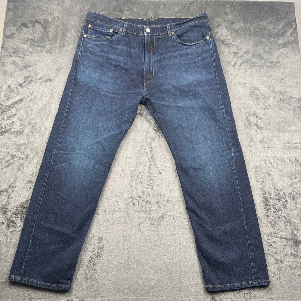 Mens Levis 505 Regular Fit Jeans 40x30 Dark Wash Straight Leg Denim 00505-2018